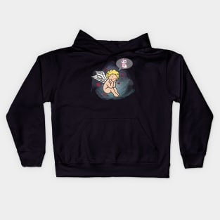 Cupid Dreaming About a Cat Kids Hoodie